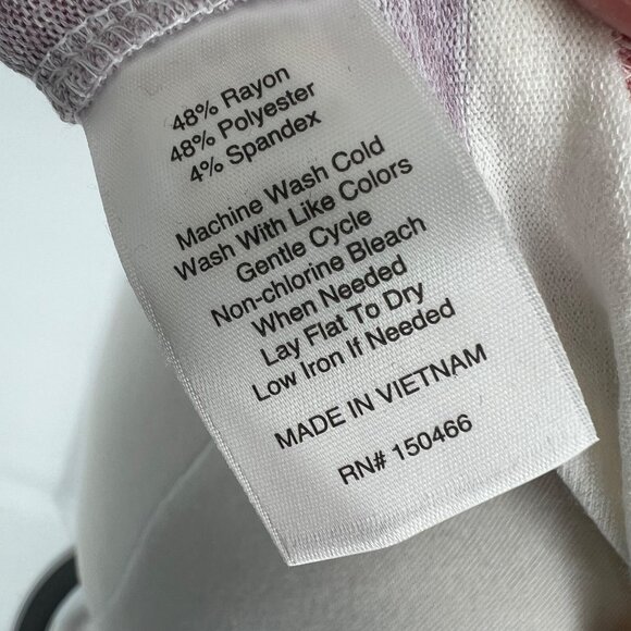 Market & Spruce Striped Short Sleeve Tee Cream Multicolor Size Petite XS NWT - Picture 9 of 9